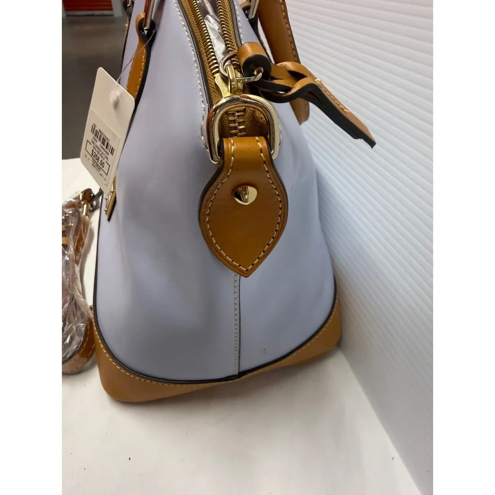 Dooney & Bourke Leather Carissa Satchel GLACIER BLUE PERIWINKLE GORGEOUS